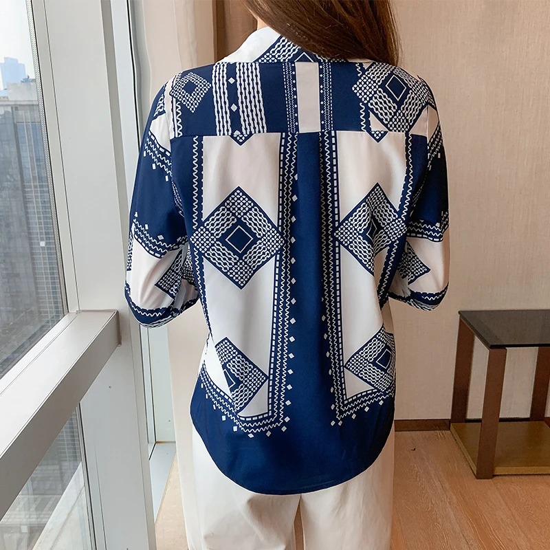 kf H7bfe4af3e054457faadbfe1533584f1cy Fashion printing ladies shirts Women s Blouses Spring Autumn Long Sleeve Shirts Tops Blusas Mujer