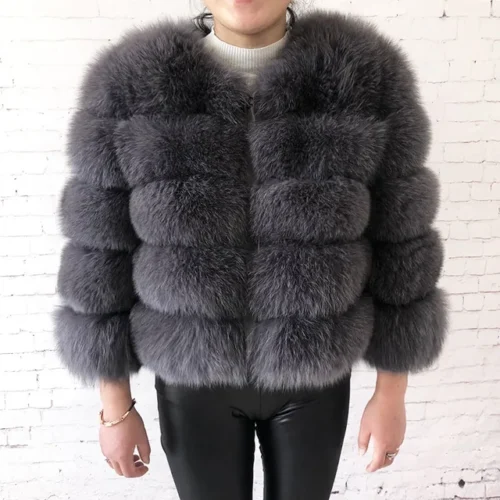 kf HTB1IdzZX8WD3KVjSZKPq6yp7FXae 2024 new style real fur coat 100 natural fur jacket female winter warm leather fox fur