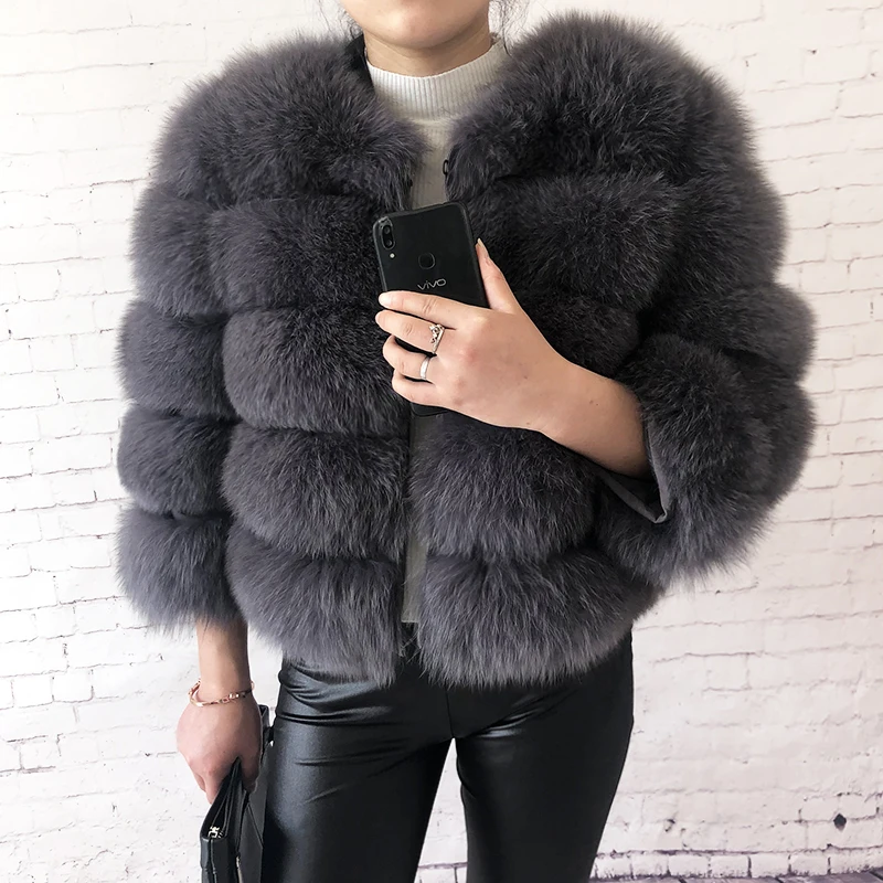 kf HTB1IjzTX3aH3KVjSZFpq6zhKpXaq 2024 new style real fur coat 100 natural fur jacket female winter warm leather fox fur