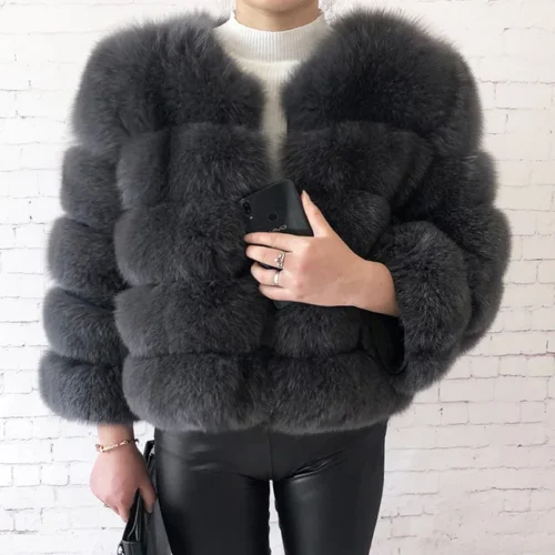 kf HTB1xATWX21G3KVjSZFkq6yK4XXaU 2024 new style real fur coat 100 natural fur jacket female winter warm leather fox fur