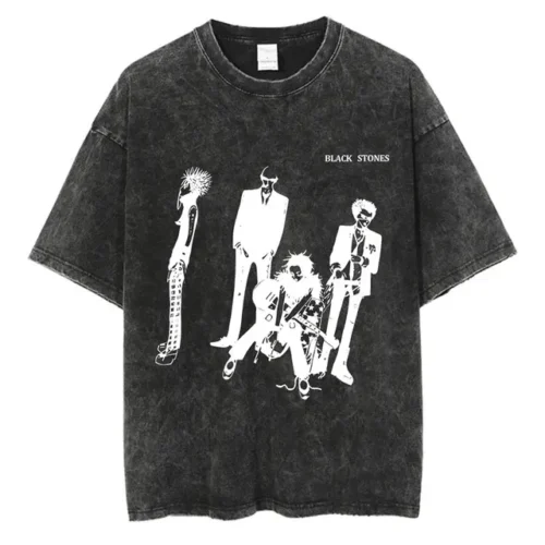 kf S03caf4afea81430483461792bdc0da47G Japanese Anime Nana Osaki Print Vintage Washed Tshirt Harajuku Streetwear Graphic T Shirt Summer Short Sleeve 1