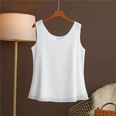 kf S06aa56de47b147b8b4d74ef87abd1673i Original New Arrival 2024 Summer Fashion Brand Sleeveless Top Women s Chiffon Shirt Loose Plus Size