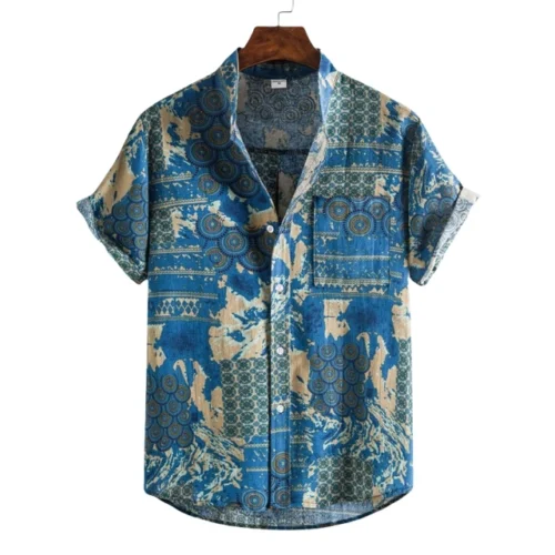 kf S0cb66bd207884062a48cb76eee5f4a50c 2024 New Summer Shirt Men s Shirts T shirts Man Fashion Clothing Blouses Luxury Social Hawaiian 1