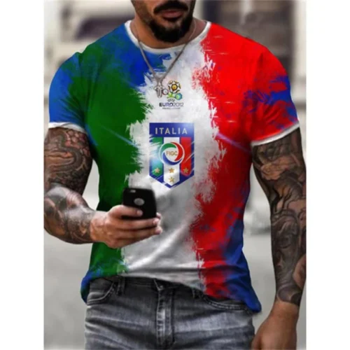 kf S12e5bf5846634e1fb57d7f9d70820969v 2023 T SHIRT FOR MAN Fashion new 3D digital print summer hot selling short sleeve O