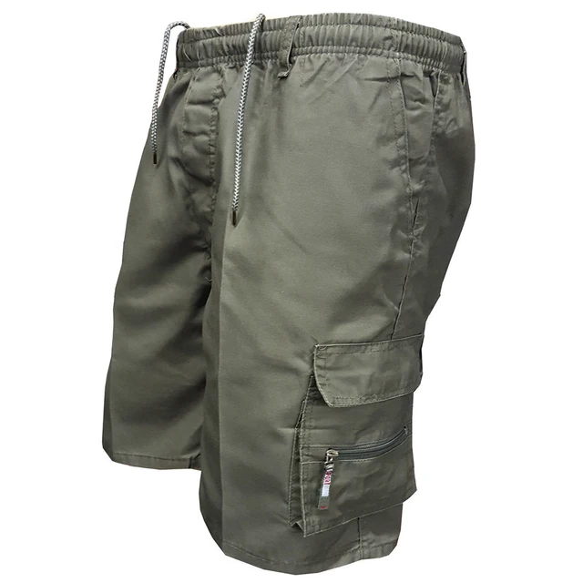 kf S134fac185c844b9a84bc02ec7fa53028k Men s Tactical Shorts Summer Casual Jogging Cargo Shorts Loose Multi pockets Elastic Waist Work Hiking 1