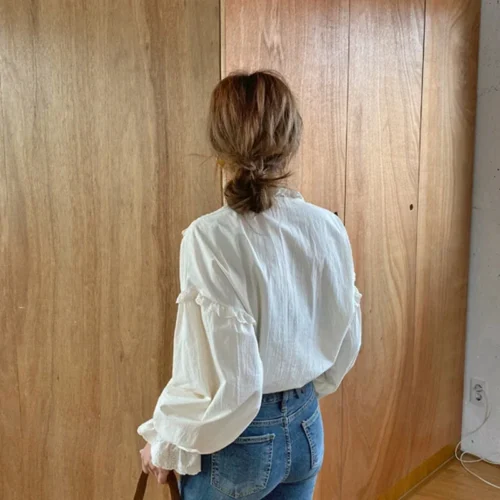 kf S1a19576ca5f2453a88b9ff49deebe3ecO Blusas Mujer De Moda 2024 Casual Women Shirt Spring Loose Vintage Elegant Tops Korean Style Long