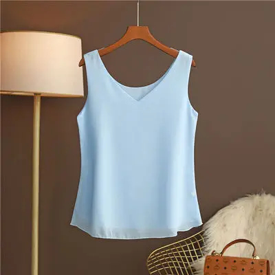 kf S299f59d1483944d49744785f74ec0777w Original New Arrival 2024 Summer Fashion Brand Sleeveless Top Women s Chiffon Shirt Loose Plus Size