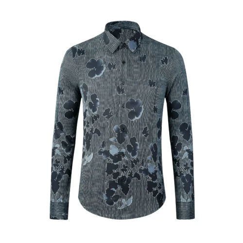 kf S29c419387bce461cbcc7a288ca7a1ec9S Luxury Floral Printed Men s Shirt Fashion Long Sleeve Casual Shirts High quality Lapel Slim Fit