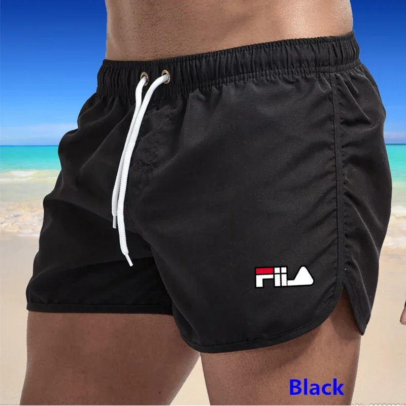 kf S37b3faf9509b481aabd8f22493227211W Men s Casual Multi color Printed Quick Drying and Breathable Beach Shorts Men s Casual Sports