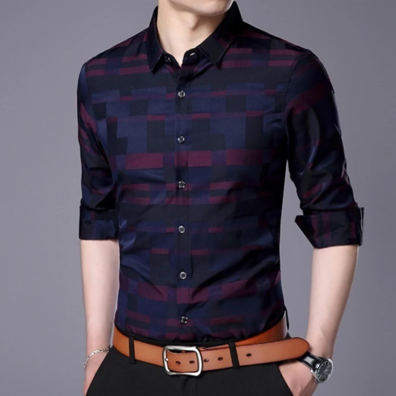 kf S3a74afec7f1e493e97db680f7cdd20c4Y Men s Casual Business Long Sleeve Shirt Formal Office Men Tshirt