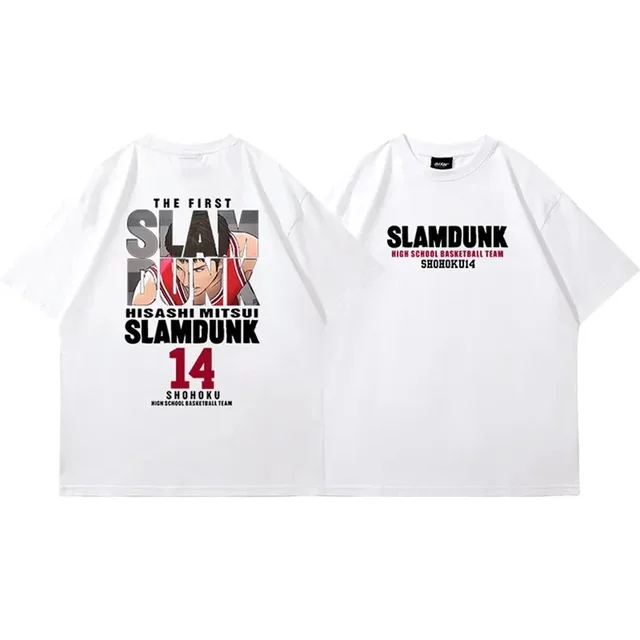 kf S3db32df6a39c4838ae5dda0230000b48U 2024 Anime Slam Dunk Print T Shirt Men s Oversized Japanese Manganese Cotton Short Sleeve Fast