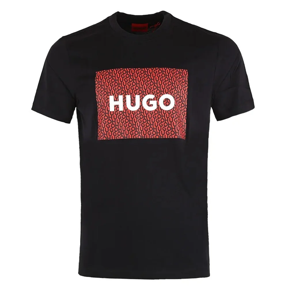 kf S3e38df54355e499c95b9a2ee832fadc9m High Street Hugo Print Men T Shirt Designer Tees Short Sleeve Luxury Brand Oversized Top Round