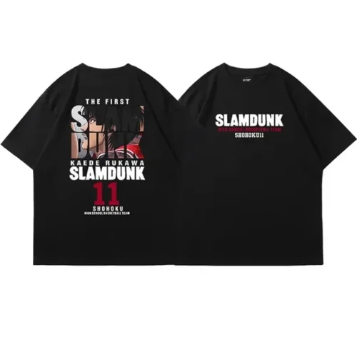 kf S404d0af93ad6432196b2684a98c097dfO 2024 Anime Slam Dunk Print T Shirt Men s Oversized Japanese Manganese Cotton Short Sleeve Fast 1