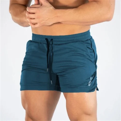 kf S4943a87f7f154d8f806ce800ff174ffaV 2023 NEW Fitness sports Shorts Man Summer Gyms Workout Male Breathable Mesh shorts Quick Dry Beach 1