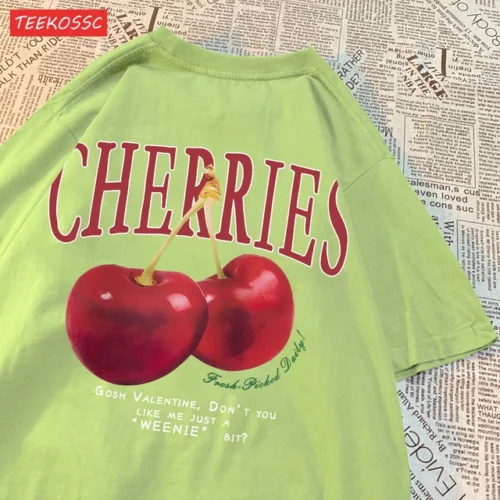 kf S51209a5a25a9436a8bade7d5a7dd4249b Cherries Cosh Valentine Funny T Shirts Men Women Summer Cotton Casual Wear Crewneck Tee Clothes Oversized