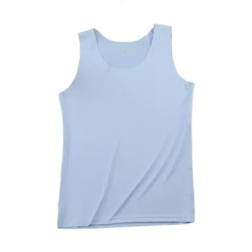 kf S56fb7b7c4a2a479f88624704efbafdd8h Sleeveless Tank Top Women s Summer Ice Silk Seamless Tank Tops Slim Fit O neck Sleeveless