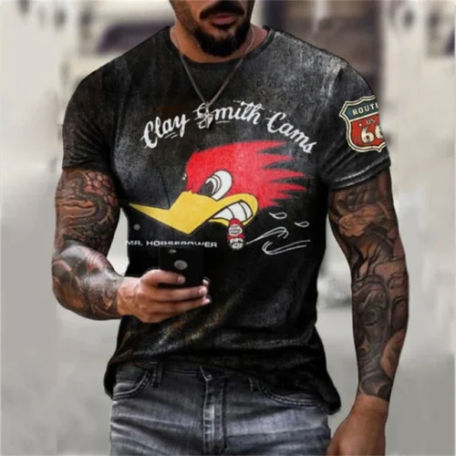 kf S5afa0616facf443f9963c04aa7d4e9004 2023 T SHIRT FOR MAN Fashion new 3D digital print summer hot selling short sleeve O 1