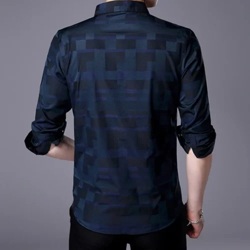 kf S635c60e6c39442e49f3956a27fb32e3dT Men s Casual Business Long Sleeve Shirt Formal Office Men Tshirt