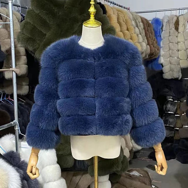 kf S6472a3ebb29946b99dccaffda5578d005 2024 new style real fur coat 100 natural fur jacket female winter warm leather fox fur