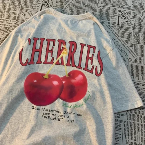 kf S685da871d1a74cee97e1762b60305b5br Cherries Cosh Valentine Funny T Shirts Men Women Summer Cotton Casual Wear Crewneck Tee Clothes Oversized