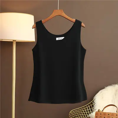 kf S7093d7a83cad4c1d8f99fe5041c1ab65h Original New Arrival 2024 Summer Fashion Brand Sleeveless Top Women s Chiffon Shirt Loose Plus Size