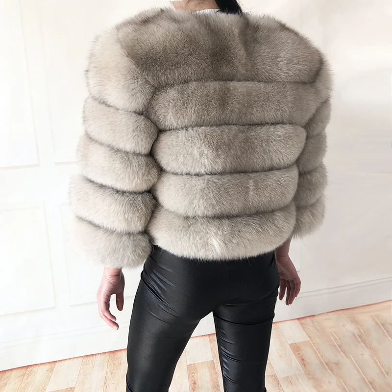 kf S788854c5fc644f0da4a960272cc59ad56 2024 new style real fur coat 100 natural fur jacket female winter warm leather fox fur