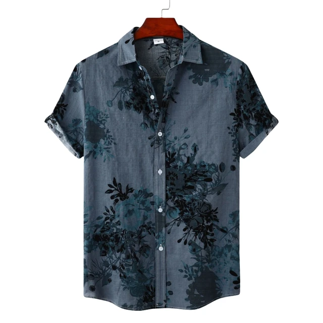 kf S7a159b26965b4a6eb01e24adf65d60f3b 2024 New Luxury Men s Shirt Kit Short Sleeve Shirts Man Fashion Tiki Clothing Blouses Social 1