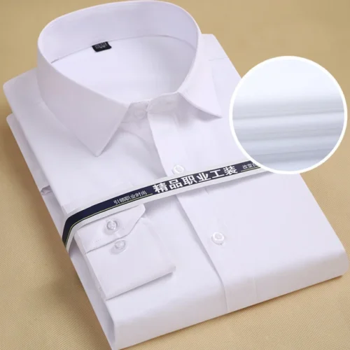 kf S7d506ce60823421ea537b582aa2aadd0U 8XL Plus Size Men s Top Quality Dress Shirts Long Sleeve Slim Fit Solid Striped Business