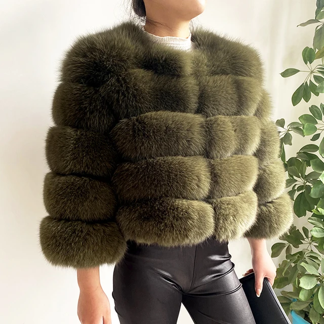 kf S81d47c304bea4ffcb94e7917919a69b7C 2024 new style real fur coat 100 natural fur jacket female winter warm leather fox fur