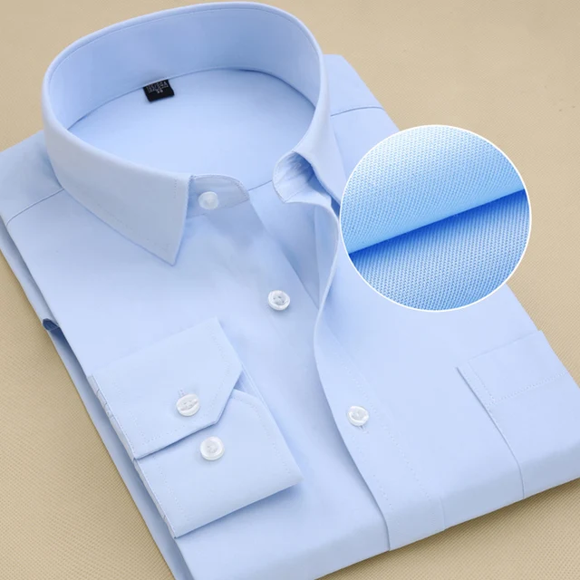 kf S8a8eb9e08d2e4725bdb2fd9371d271cdU 8XL Plus Size Men s Top Quality Dress Shirts Long Sleeve Slim Fit Solid Striped Business