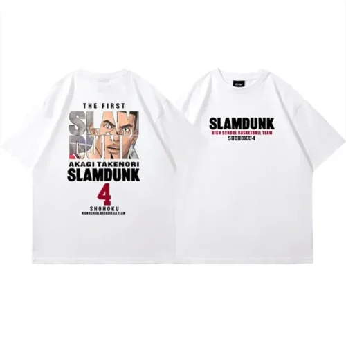 kf S8e2cd4bcd8b343c2ae20e9bb863337725 2024 Anime Slam Dunk Print T Shirt Men s Oversized Japanese Manganese Cotton Short Sleeve Fast