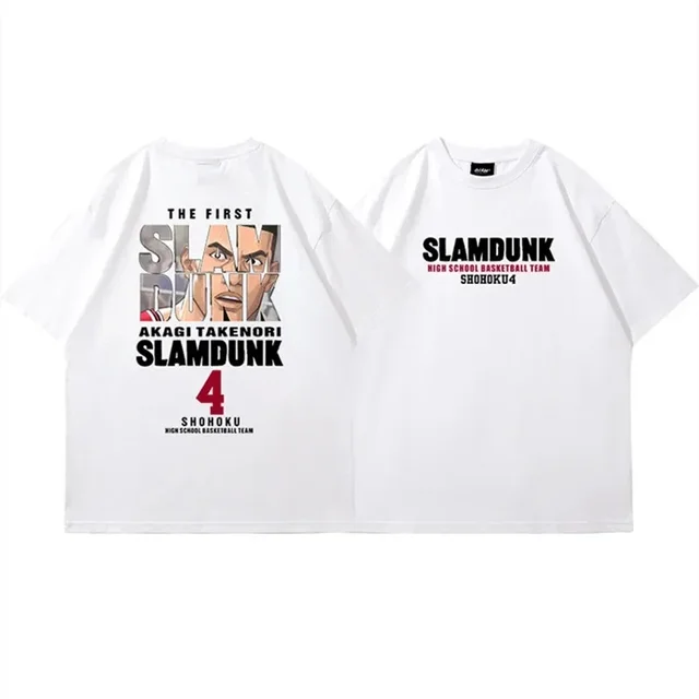 kf S8e2cd4bcd8b343c2ae20e9bb863337725 2024 Anime Slam Dunk Print T Shirt Men s Oversized Japanese Manganese Cotton Short Sleeve Fast