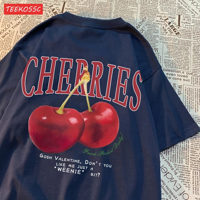 kf S939999b5eb4549e39b2f7169838a747bS Cherries Cosh Valentine Funny T Shirts Men Women Summer Cotton Casual Wear Crewneck Tee Clothes Oversized