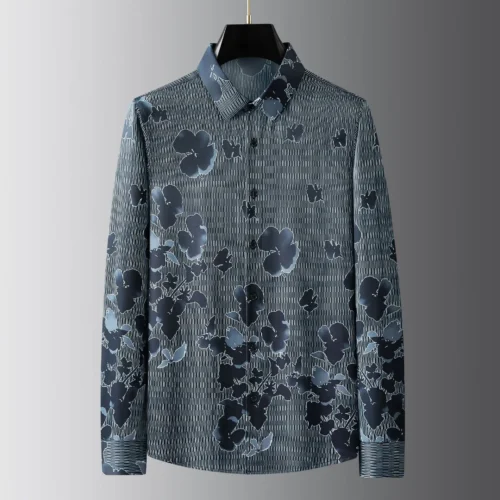 kf S97ff2bc9443744cfa38e5aa964eee860y Luxury Floral Printed Men s Shirt Fashion Long Sleeve Casual Shirts High quality Lapel Slim Fit