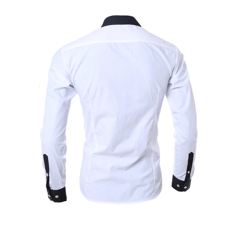 kf S9aef91a6219c412386a031d826504989q Mens Stripes Shirts Long Sleeved Slim White Social Shirts Casual Male Clothes Business Camisa Masculina Chemise