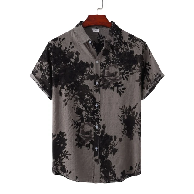 kf S9f312b5b3916436bade003e9fd7a871cd 2024 New Luxury Men s Shirt Kit Short Sleeve Shirts Man Fashion Tiki Clothing Blouses Social