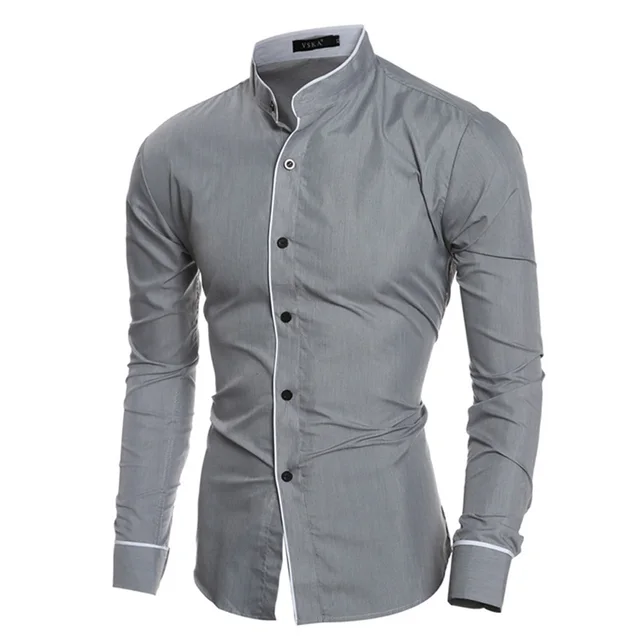 kf Sa9558772385d4b0c8dec7c8f841612388 Men s Luxury Casual Formal Shirt Long Sleeve Slim Fit Business Dress Shirts Tops