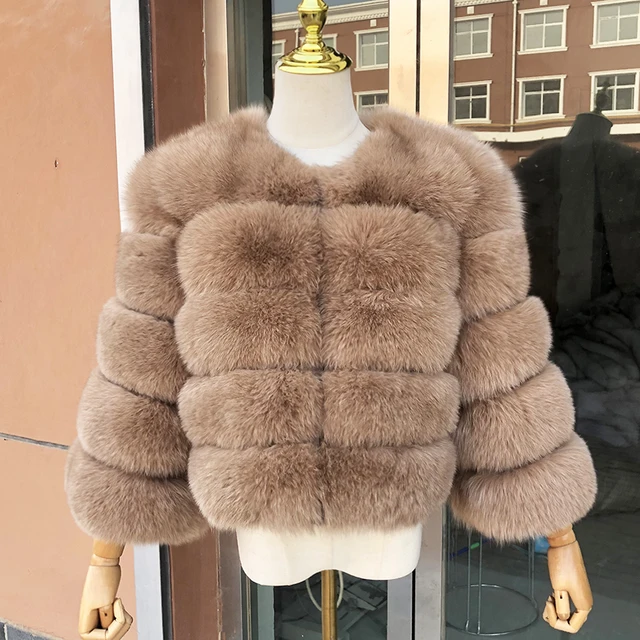 kf Sb6ed852911a64bb2bb776ee9e092ca7bQ 2024 new style real fur coat 100 natural fur jacket female winter warm leather fox fur