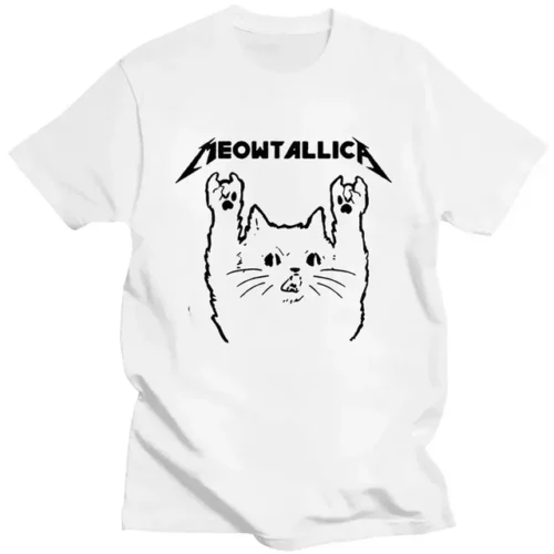 kf Sca905bfee3ac4ecd90c003896b9186aaq Meowtallica Cat Rock Music Print T Shirts men Funny Cat Rock Music woMen Tops Fashion Tee 1