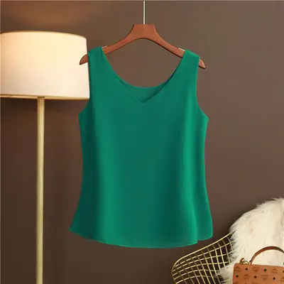 kf Sd3cc0b7a47ac4fcbb8a29a4407f77e20z Original New Arrival 2024 Summer Fashion Brand Sleeveless Top Women s Chiffon Shirt Loose Plus Size