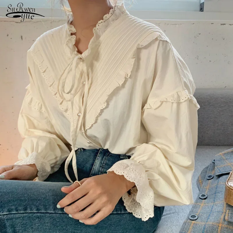 kf Sd7d44c5c446643099f264aecbf2127b6B Blusas Mujer De Moda 2024 Casual Women Shirt Spring Loose Vintage Elegant Tops Korean Style Long