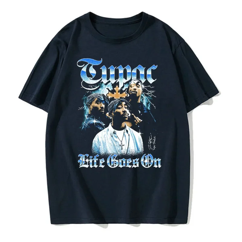 kf Sea71ff7a90704871ad0934a8818969ddG Men s Short Sleeved Fashion Rap Singer Tupac 2Pac Printed Top Harajuku Printed T shirt Casual