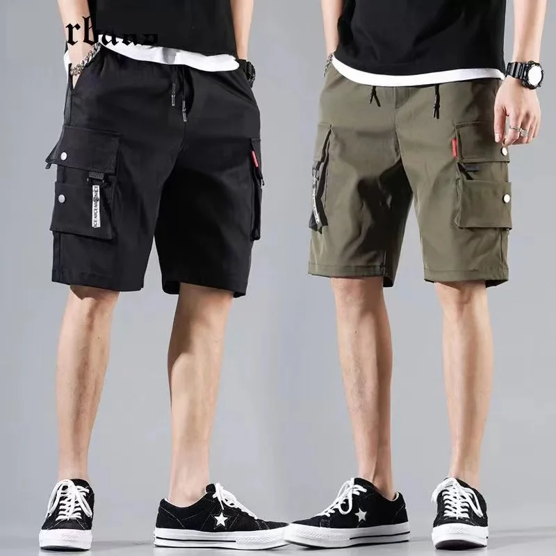 kf Sef72b334d2af4a58bc07a6237259d4da3 Summer Casual Shorts Men s fashion Instagram burst loose casual trend wearing casual pants in Korea