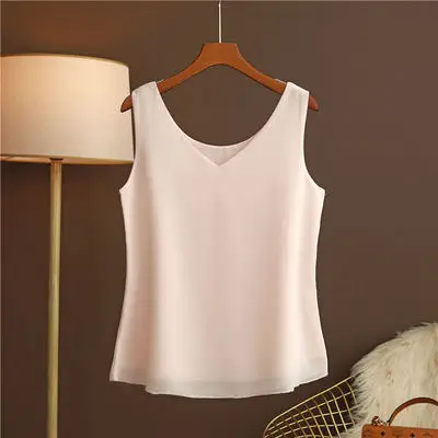 kf Sf678f72d83df4e0c83769a8150c84730a Original New Arrival 2024 Summer Fashion Brand Sleeveless Top Women s Chiffon Shirt Loose Plus Size