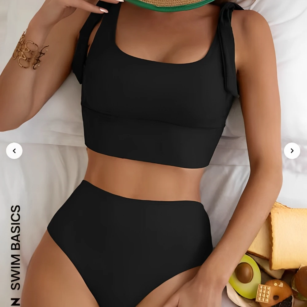 kf S3c7c22109bd6452e98496f513bb1fdfa9 2024 Two Piece String Bikini Hollow Out High Waist Swimwear Female Swimsuit Women Bathers Bathing Swimming