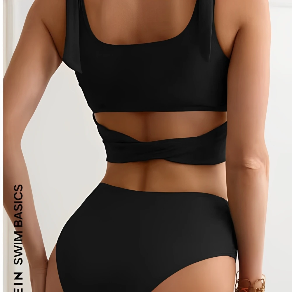 kf S40bdbdd3d6de4e6aab18dd97f4823faeT 2024 Two Piece String Bikini Hollow Out High Waist Swimwear Female Swimsuit Women Bathers Bathing Swimming